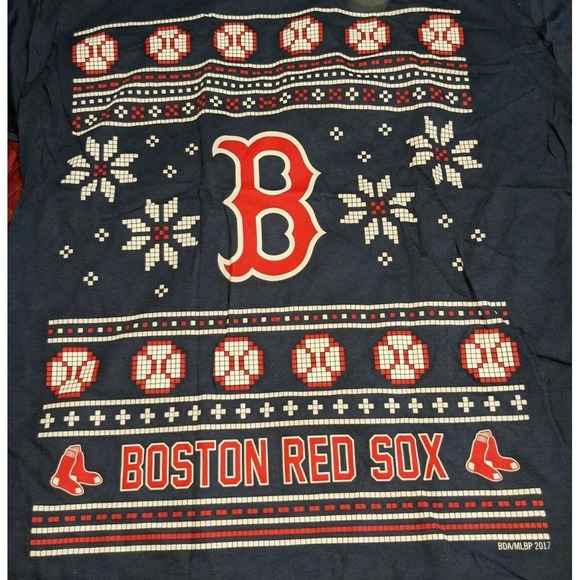 Sports Crate Boston Red Sox Christmas Long Sleeve T-shirt Limited Edition 2017 - Picture 2 of 4
